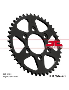 corona moto jt sprockets de acero de 43 dientes jtr766 43