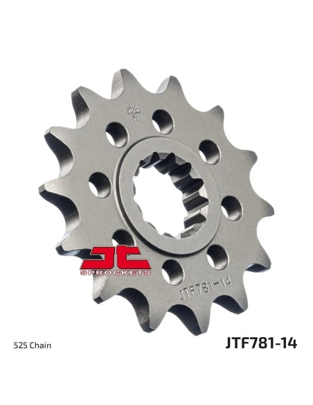 pinon de moto jt sprockets acero 14 dientes p 525 jtf781 14