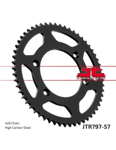 corona moto jt sprockets de acero de 57 dientes jtr797 57