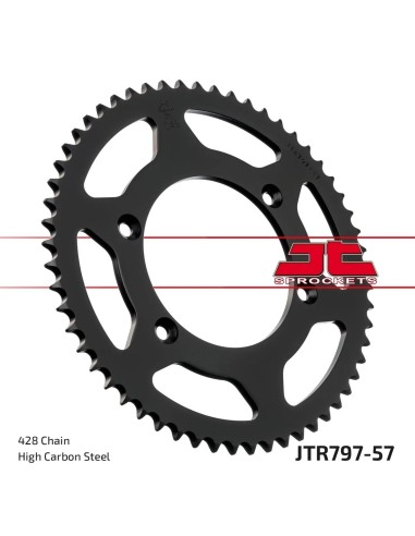 corona moto jt sprockets de acero de 57 dientes jtr797 57