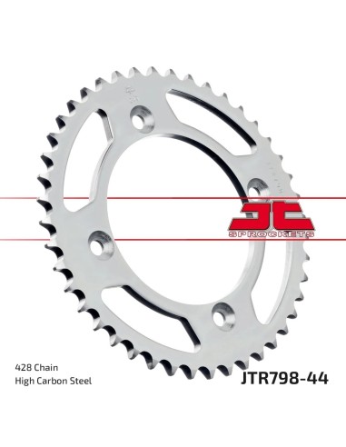 corona moto jt sprockets de acero de 44 dientes jtr798 44