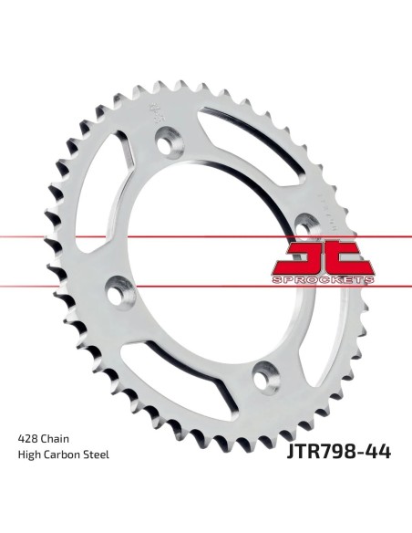 corona moto jt sprockets de acero de 44 dientes jtr798 44