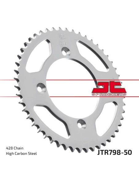 corona moto jt sprockets de acero de 50 dientes jtr798 50
