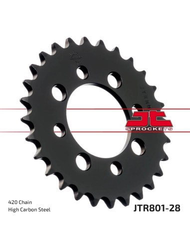 corona moto jt sprockets de acero de 28 dientes jtr801 28