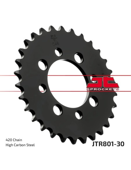 corona moto jt sprockets de acero de 30 dientes jtr801 30