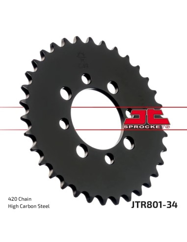 corona moto jt sprockets de acero de 34 dientes jtr801 34