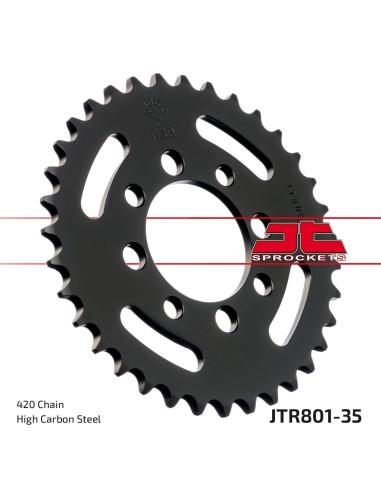 corona moto jt sprockets de acero de 35 dientes jtr801 35