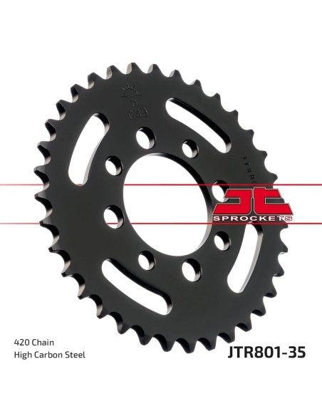 corona moto jt sprockets de acero de 35 dientes jtr801 35