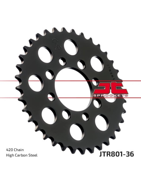 corona moto jt sprockets de acero de 36 dientes jtr801 36