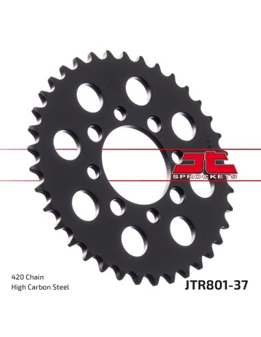 corona moto jt sprockets de acero de 37 dientes jtr801 37