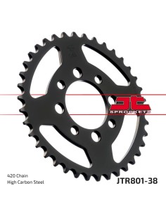 corona moto jt sprockets de acero de 38 dientes jtr801 38