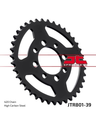 corona moto jt sprockets de acero de 39 dientes jtr801 39