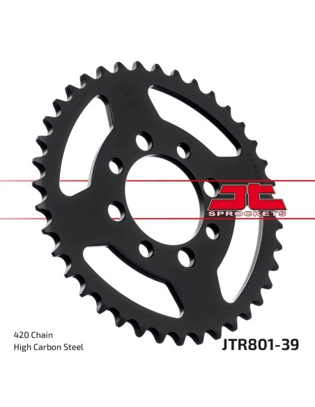 corona moto jt sprockets de acero de 39 dientes jtr801 39