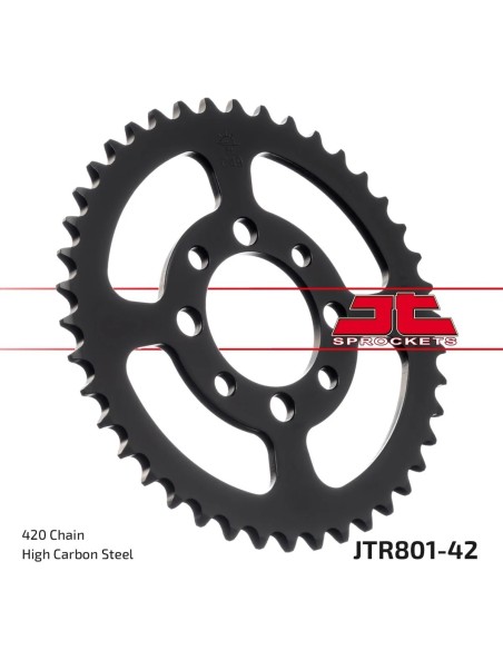 corona moto jt sprockets de acero de 42 dientes jtr801 42