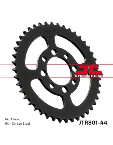 corona moto jt sprockets de acero de 44 dientes jtr801 44