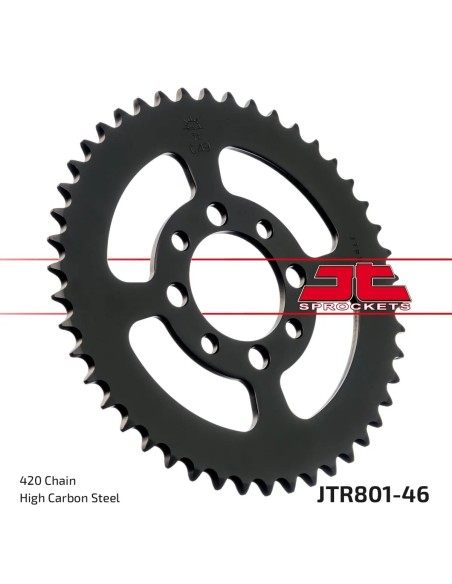 corona moto jt sprockets de acero de 46 dientes jtr801 46