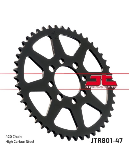 corona moto jt sprockets de acero de 47 dientes jtr801 47