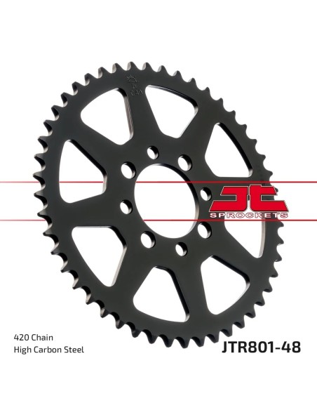 corona moto jt sprockets de acero de 48 dientes jtr801 48