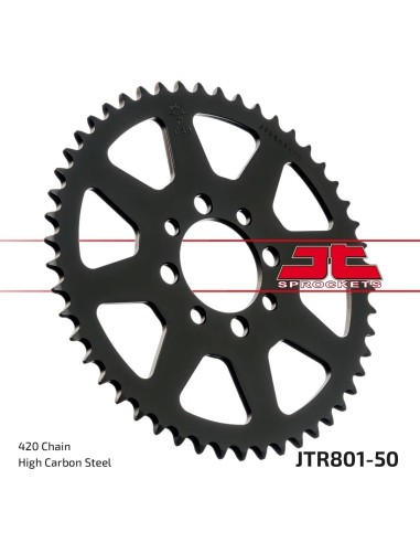 corona moto jt sprockets de acero de 50 dientes jtr801 50