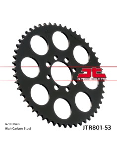 corona moto jt sprockets de acero de 53 dientes jtr801 53