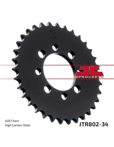 corona moto jt sprockets de acero de 34 dientes jtr802 34