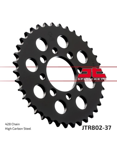 corona moto jt sprockets de acero de 37 dientes jtr802 37