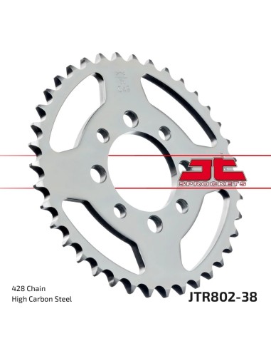corona moto jt sprockets de acero de 38 dientes jtr802 38