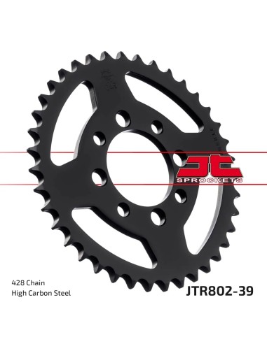 corona moto jt sprockets de acero de 39 dientes jtr802 39
