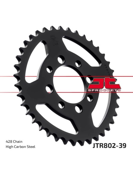 corona moto jt sprockets de acero de 39 dientes jtr802 39