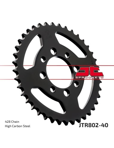 corona moto jt sprockets de acero de 40 dientes jtr802 40