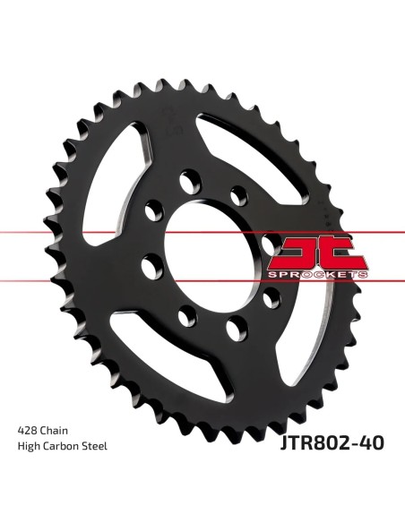 corona moto jt sprockets de acero de 40 dientes jtr802 40