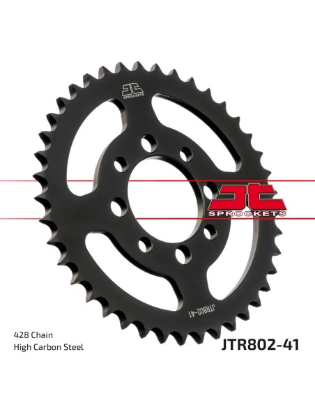 corona moto jt sprockets de acero de 41 dientes jtr802 41