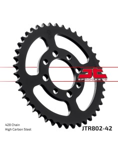 corona moto jt sprockets de acero de 42 dientes jtr802 42