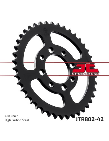 corona moto jt sprockets de acero de 42 dientes jtr802 42