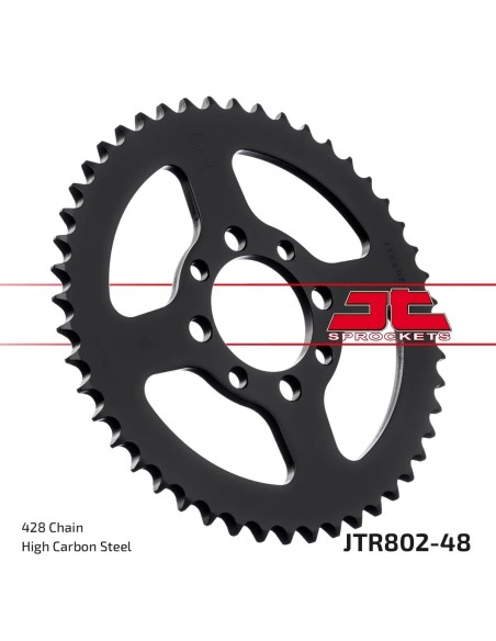 corona moto jt sprockets de acero de 48 dientes jtr802 48