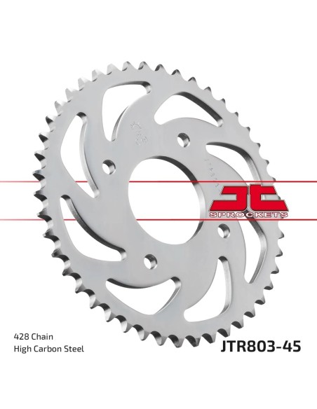 corona moto jt sprockets de acero de 45 dientes jtr803 45