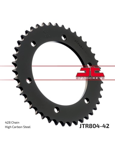 corona moto jt sprockets de acero de 42 dientes jtr804 42