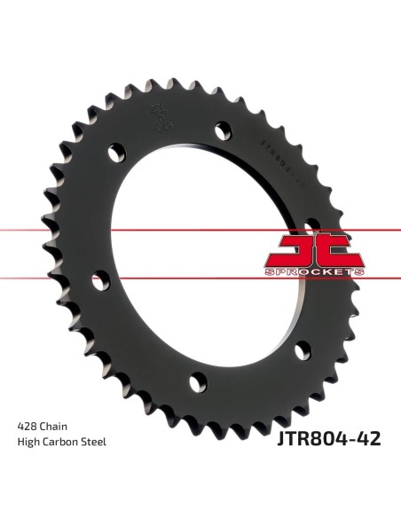 corona moto jt sprockets de acero de 42 dientes jtr804 42