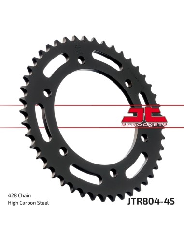 corona moto jt sprockets de acero de 45 dientes jtr804 45