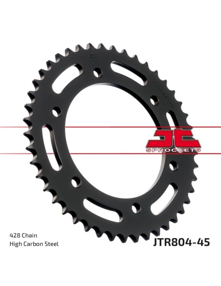 corona moto jt sprockets de acero de 45 dientes jtr804 45