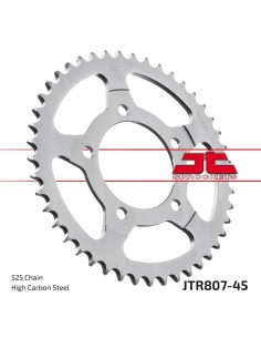 corona moto jt sprockets de acero de 45 dientes jtr807 45