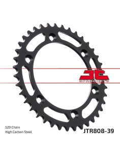 corona moto jt sprockets de acero de 39 dientes jtr808 39