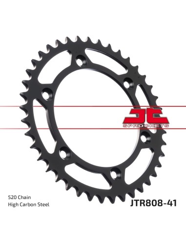 corona moto jt sprockets de acero de 41 dientes jtr808 41
