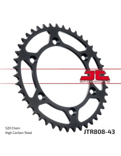 corona moto jt sprockets de acero de 43 dientes jtr808 43