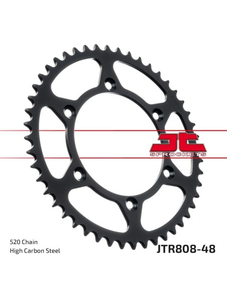 corona moto jt sprockets de acero de 48 dientes jtr808 48