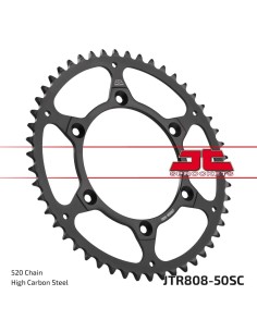 corona moto jt sprockets autolimpiable con 50 dientes jtr808 50sc