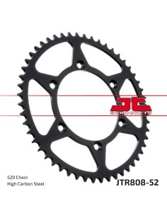 corona moto jt sprockets de acero de 52 dientes jtr808 52