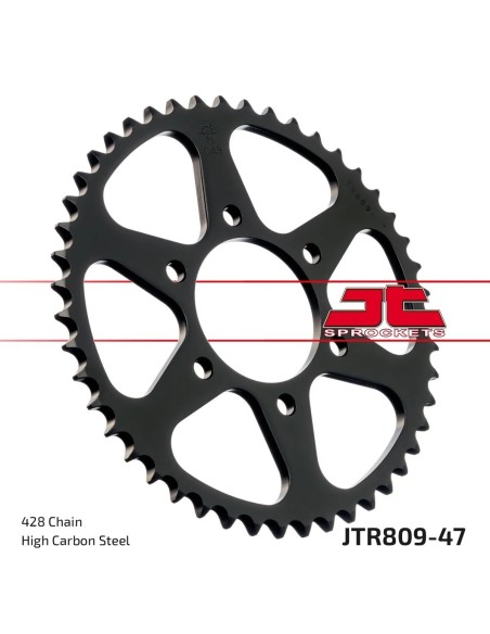 corona moto jt sprockets de acero de 47 dientes jtr809 47