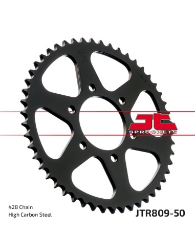 corona moto jt sprockets de acero de 50 dientes jtr809 50