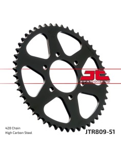 corona moto jt sprockets de acero de 51 dientes jtr809 51